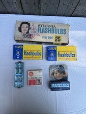 Vintage Sylvania GE Flashbulbs Magicubes Blue Dot Camera Flash Lot