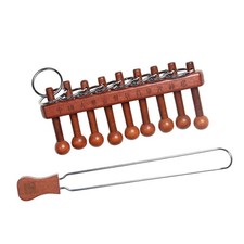 Brain Teaser 9 Linked Rings Puzzle Wooden Chinese Handheld for Teen People