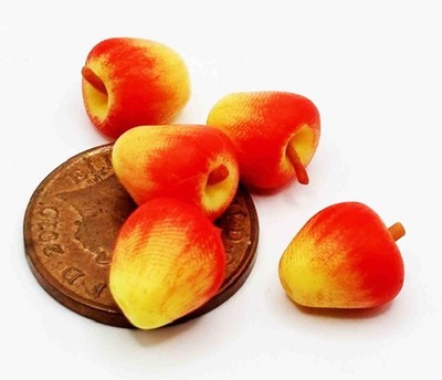 Puppenhaus Obst Äpfel Braeburn lose (5) Zubehör Maßstab 1:12 Essen Tumdee