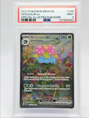 VENUSAUR EX 2023 POKEMON 151 SPECIAL ILLUSTRATION RARE CRACK 198 PSA 9 Q1518