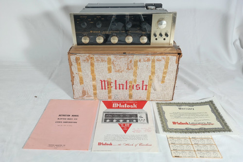 McIntosh C20 - Tube Preamplifier All Original BumbleBee capacitors in THE BOX*
