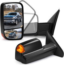 Driver and Passenger Side Tow Mirrors for 2002-2008 Dodge Ram 1500, 2003-2009 Do