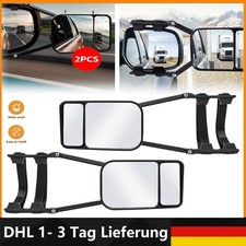 Caravanspiegel extra groß Wohnwagenspiegel Aufsetzspiegel PKW SUV drehbar 2 tlg