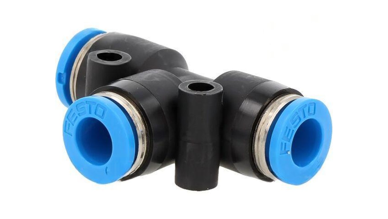 Connector straight, branchable T-0.95-6bar PBT QS 153129