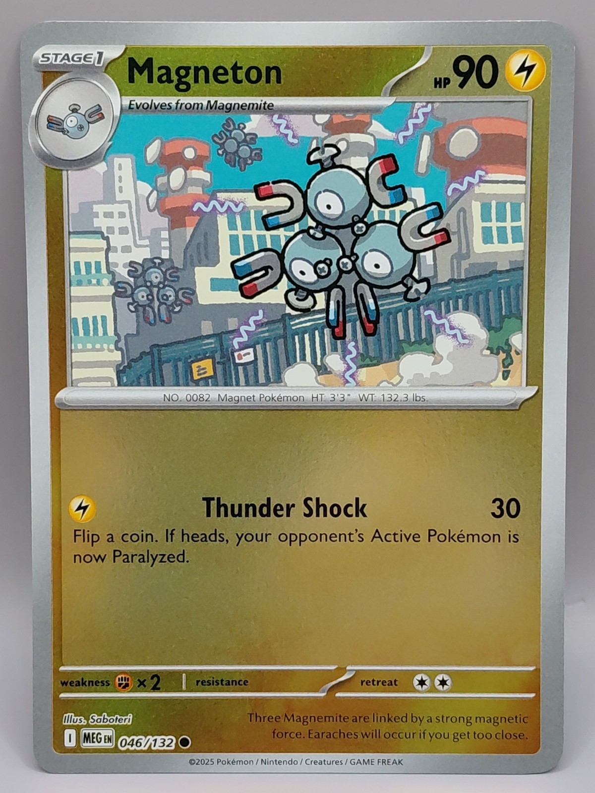 Magneton 046/132 Pokemon Me01: Mega Evolution Reverse Holo