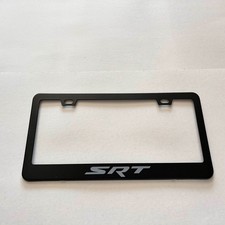 Dodge Srt Engraved Black Metal License Plate Frame Holder Free Shipping