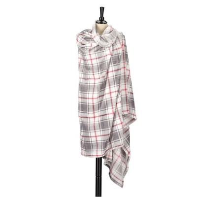 KROS Warm Fleece Sofa Plaid Tartan Style 130x160 cm