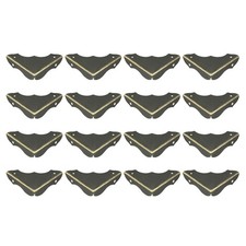 Metal Desk Corner Protectors Table Edge Cover Guard 40x40x9mm Bronze Tone 16pcs