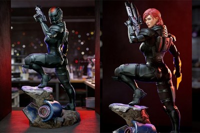 Commander Shepard Mass Effect 3D Printing Figure Unpainted Blank White Model GK