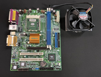 ASRock K7VM2 ATX Mainboard Sockel 462/A AMD Duron 1,6GHz Retro PC Computer 