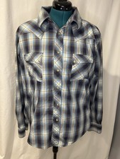 Vintage 1970  s Cowboy Choose Wrangler Western Pearl Snap Plaid Shirt Mens M