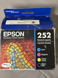 Epson Genuine 252 Ink Set Black Cyan Magenta Yellow Open Box Sealed Inks 11/25