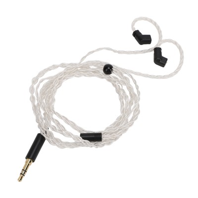 2 Pin 0.78mm Earphone Cable 3.5mm Plug Silver Plated Copper Earphone Upgrade CB