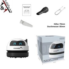 Mini Desktop Staubsauger tragbar USB kabellos Filter Bürste Tisch Auto Sofa