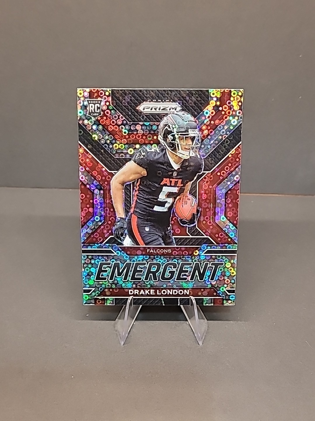 DRAKE LONDON 2022 Panini Prizm Rookie #E-5 Falcons Emergent No Huddle RC