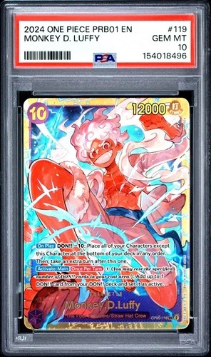 One Piece En Monkey D Luffy PRB01 OP05-119 PSA 10 Gem Mint