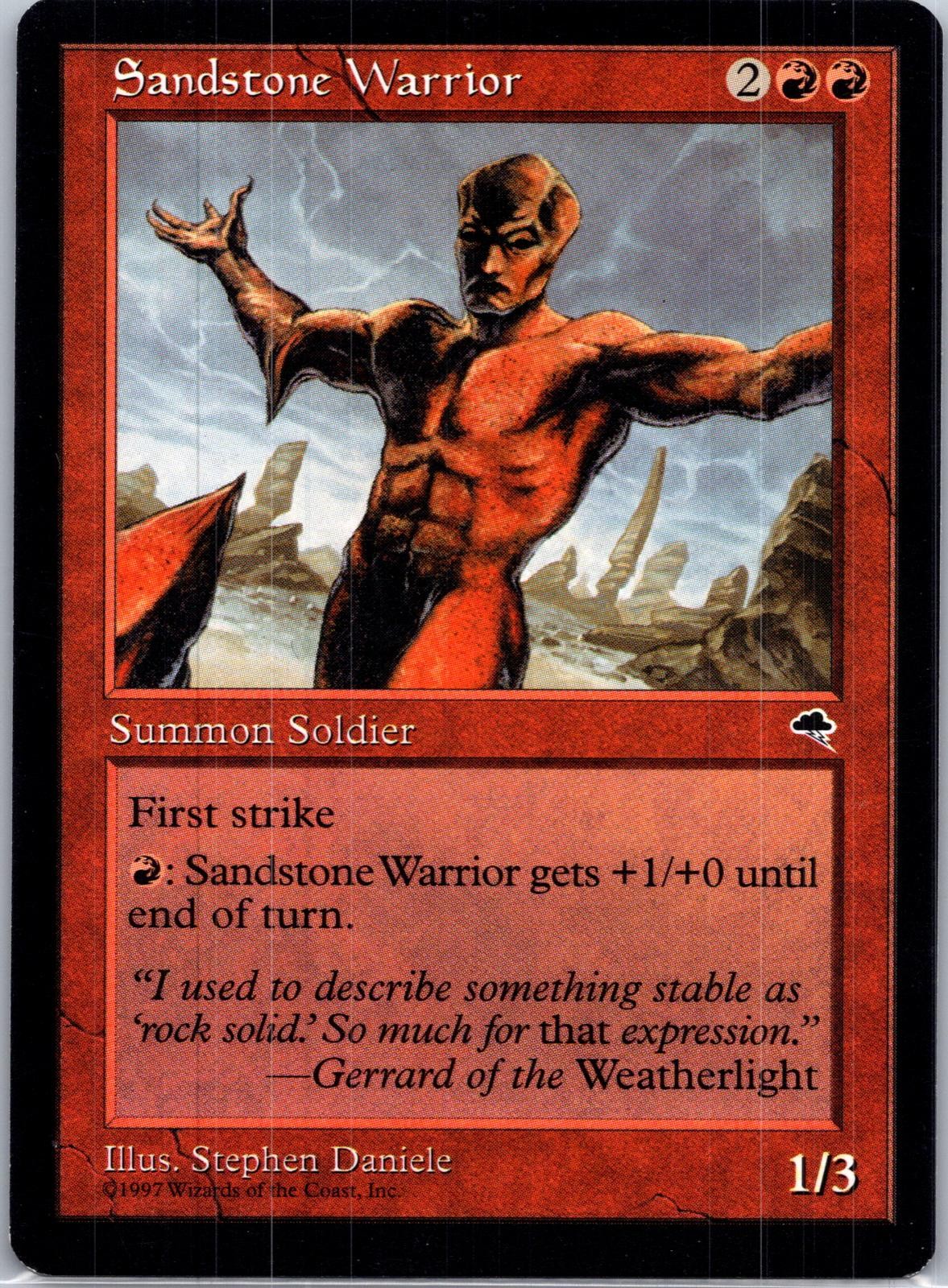 Sandstone Warrior 199 Common Tempest Magic: The Gathering Moderately Played