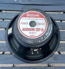 Vintage Goodmans AUDIOM 12P-D Speaker (15 OHMS  @ 60W tested & working)1975.