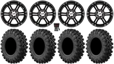 ITP SS212 14" Wheels Black 28" MotoRavage XL Tires Suzuki KingQuad