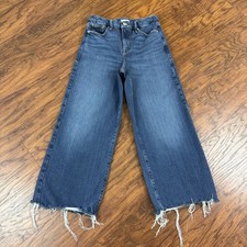 Good American Jeans Women 6 Wide Leg Crop Good Waist Palazzo Stretch Denim 25x25