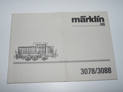 Märklin H0 3078 / 3088 ++ Anleitung für Diesellok Henschel DHG ++ #Z1_133