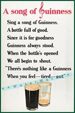 A Song Of Guinness 1928 Vintage Poster Print Art Retro Style Beer Advertising