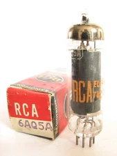 1961 RCA 6AQ5A Beam Power Amplifier(EL90 6AQ5) Tube - New Old Stock / New In Box