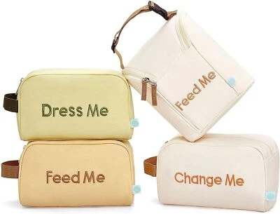 EASY BABY 4pcs Baby Organiser Changing Bags Diaper Bottles Clothes Storage Travel Set Mums