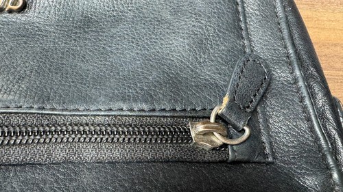 Portafoglio donna Harley Davidson vintage pelle nera cerniera equitazione - Foto 7 di 20
