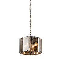 Endon Clooney Pendant 4x 40w Dark Slate Grey Gloss Paint & Smoke Cut Glass Endon Clooney Pendant 4x 40w Dark Slate Grey Gloss Paint & Smoke Cut Glass