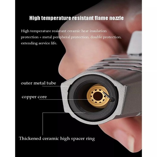 Antorcha Inflable Encendedor Encendedores de Puros Llama Ajustable Recargable - Imagen 12 de 28