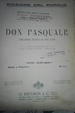 Spartiti d'epoca Doninzetti Don Pasquale 