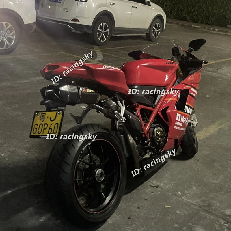 Silenciadores de carbono de 51 mm para sistema de escape de motocicleta Ducati 848 1098 1198 Foto 2 de 4
