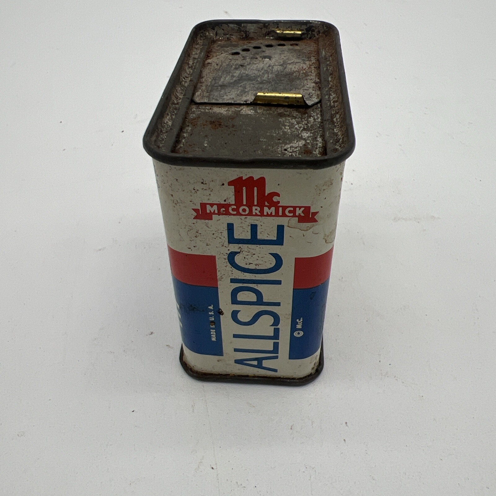 Vintage McCormick Ground All Spice Metal Spice Tin, Date Unknown