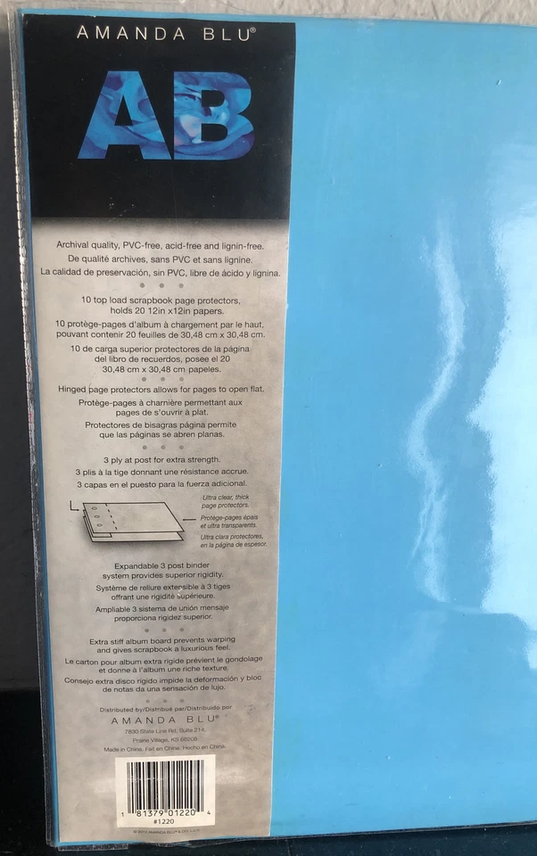 Álbum de recortes instantáneo Amanda Blu NOAH 12" X 12" animales Arca de Noé sin usar Foto 3 de 4