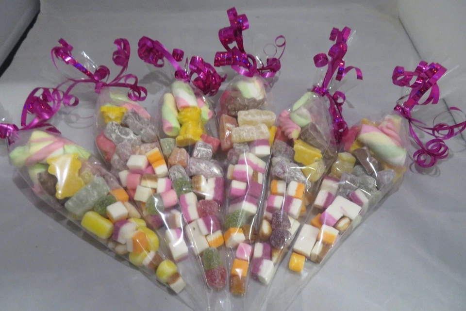 Camisa deportiva etiqueta fiesta cumpleaños dulces x 10 - 100 gramos ENVÍO GRATUITO REINO UNIDO Foto 2 de 4