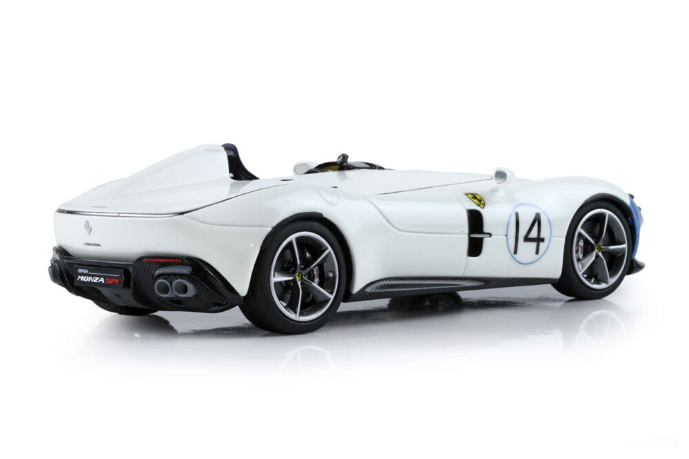 BBR BBRC220BS 1/43 Ferrari Monza SP1 Bianco Sanae and blue nose LIMITED