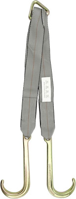 Mytee Products Tow Straps V Bridle 3  X 24  W/ 15  Long Shank J Hooks 5400 Lb.