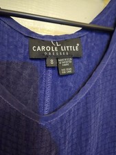 Carole Little Dress Womens 8, Purple,  Pullover