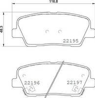 Brembo P 30 105 Bremsbelagsatz, Scheibenbremse FüR Hyundai KIA