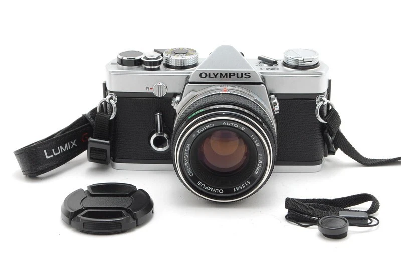 Tested! [ MINT ] Olympus OM-1 Silver F.Zuiko Auto-S 50mm f/1.8 w/ Cap From  Japan
