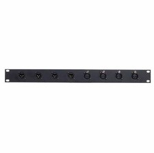1RU Rack Panel with 4 XLR Male & 4 XLR Female Front / 2 Shielded RJ45 Rear