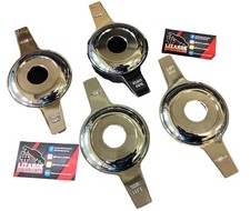 Chrome 2 Bar Straight Knockoff Spinners Wchip Recess 1 Set