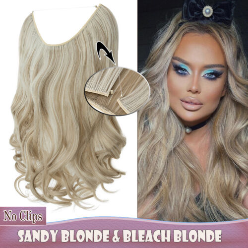 Secret Stirnband Draht Haarverlängerung Hidden Wire Haarteil Hair Extensions 24" - Bild 47 von 81