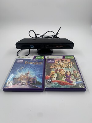 Microsoft Xbox 360 Kinect Motion Sensor Bar w/ 2 Games. UNTESTED
