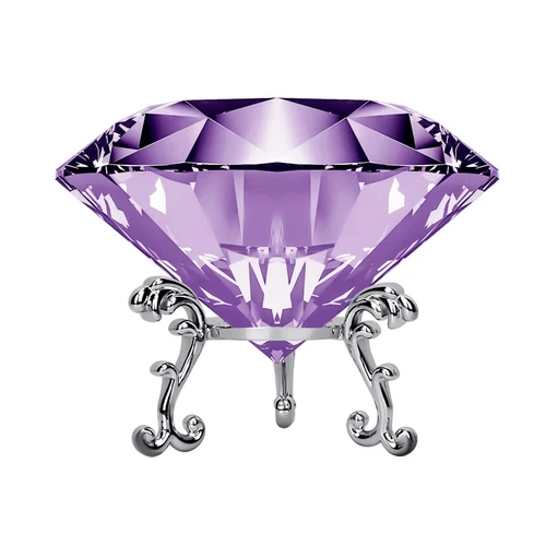 Large Crystal Diamond Paperweight with Stand Jewels Wedding Decorations Cente...
