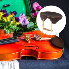6 Pcs Full Size 4/4 Violin Ebony Chinrest Centered Mounting Accessory