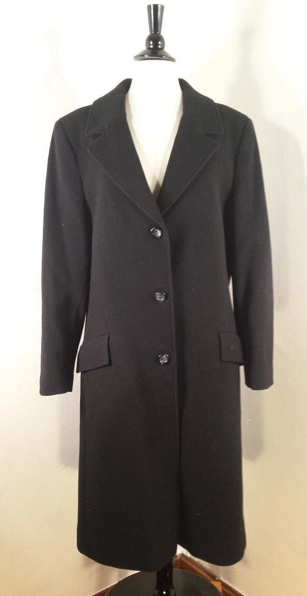 Tribal Woman Coat Full Length Black Wool Cashmere Fully Lined Bulgaria Size 10