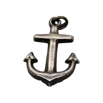 Vintage Charm 825 Sterling Silver 3D Anchor Navy Marines Boating Nautical Theme