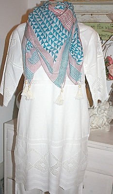 Noa Noa  Kleid Dress Kurzarm Vintage Anglaise White Weiss size: 38  Neu  